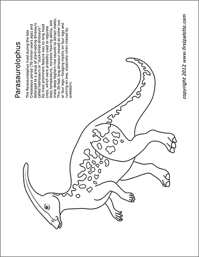 Cretaceous dinosaurs free printable templates coloring pages