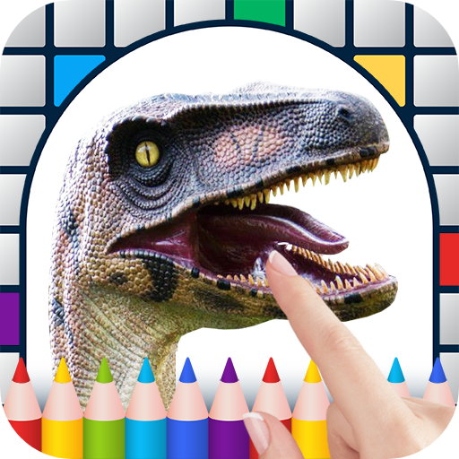 Dinosaurs color by number