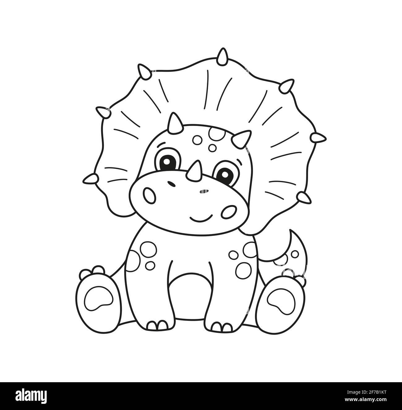 Cute little dinosaur for kid coloring book children puzzle game stock vector image art