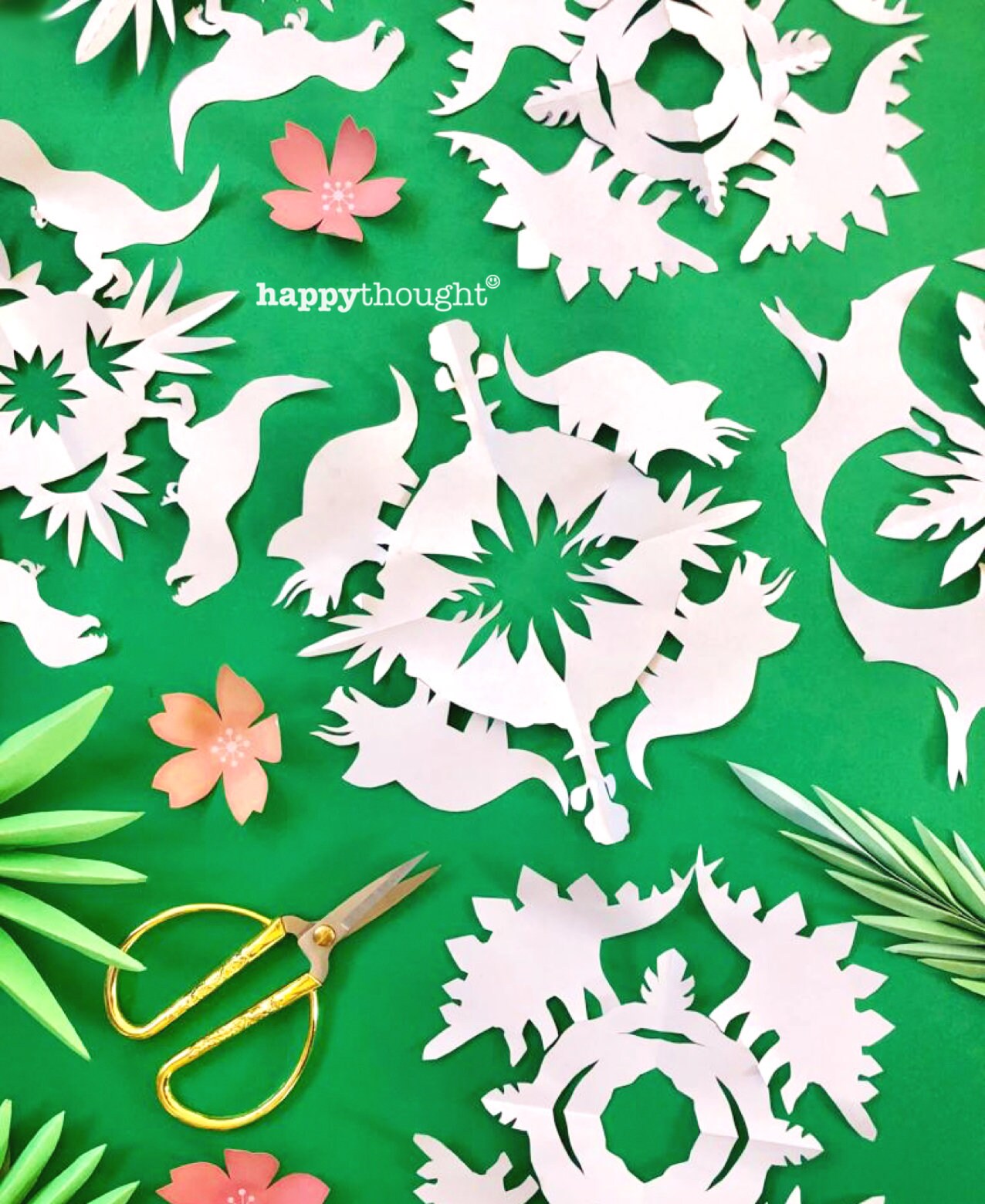 Dinosaur paper snowflake templates easy follow snowflake template instructions homemade dinosaur snowflake decorations by happythought download now