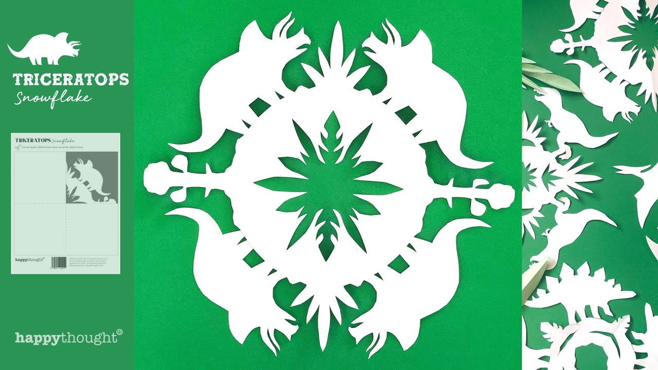 Dinosaur snowflake templates be creative today â