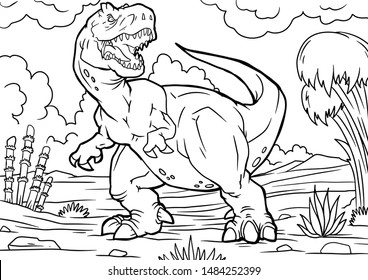 Dinosaur coloring pages royalty