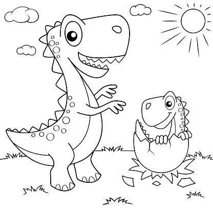 Desenhos de dinossauros para colorir e imprimir