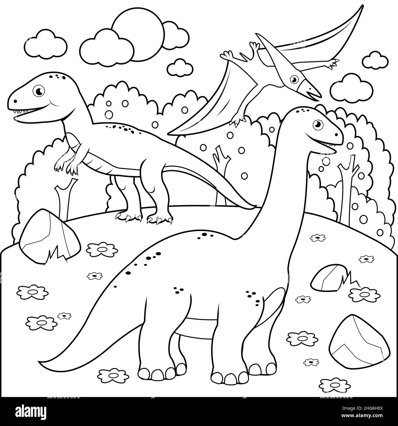 Prehistoric landscape black and white stock photos images