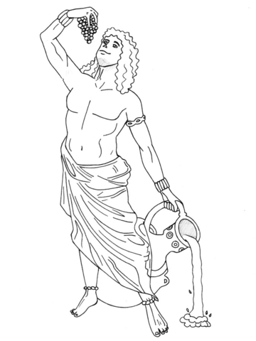 Dionysus coloring page free printable coloring pages