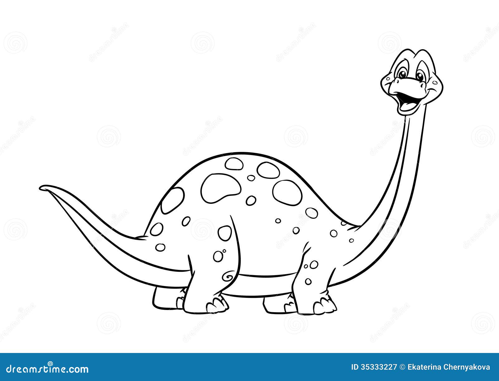 Dinosaur diplodocus coloring pages stock illustration