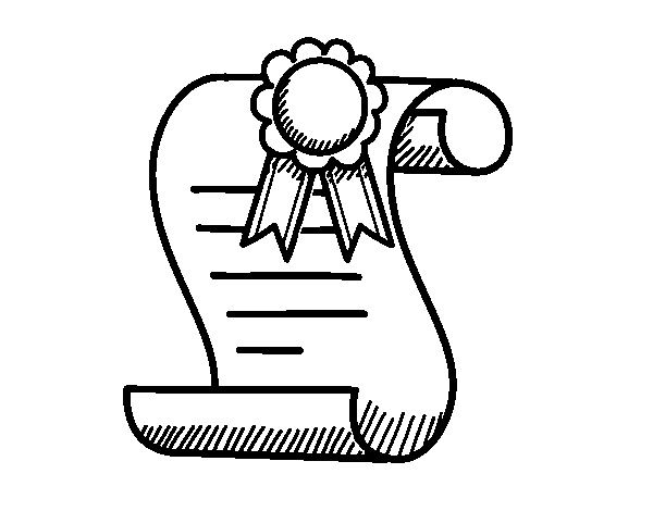 Diploma coloring page