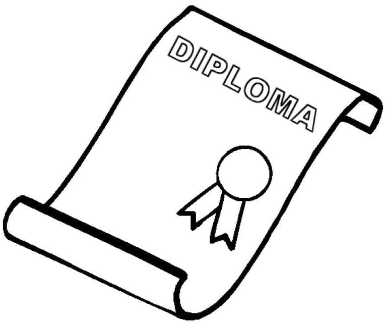Little boy graduation coloring page