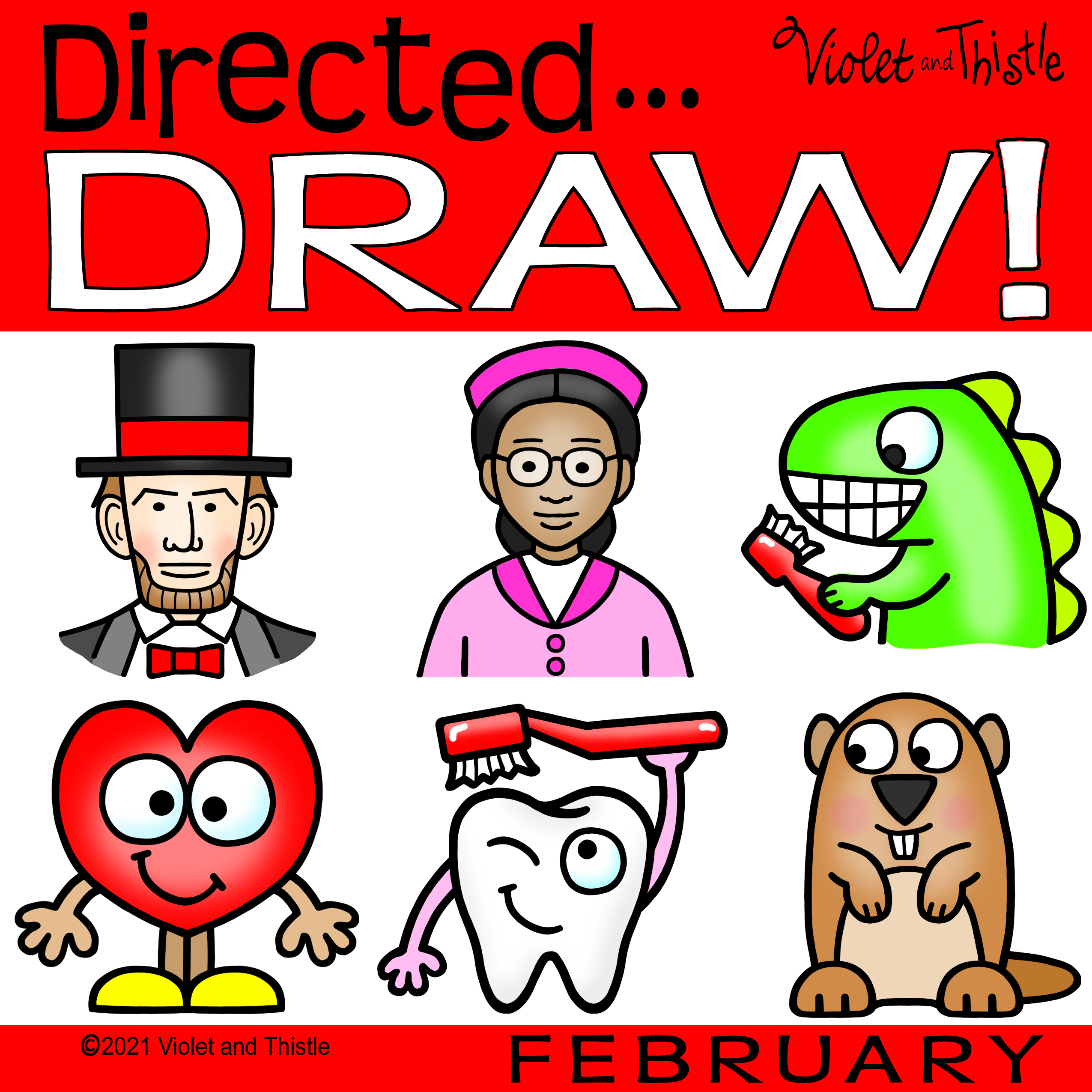 Directed drawing valentines day february presidents groundhog learn how to draw step by step guides made by teachers