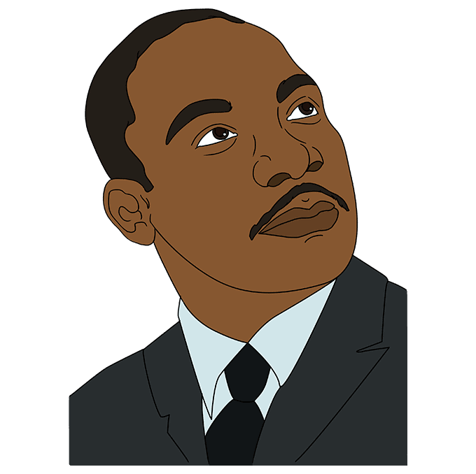 How to draw martin luther king jr