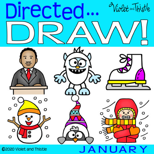 Directed drawing winter martin luther king jr january new year learn how to draw step by step guides made by teachers