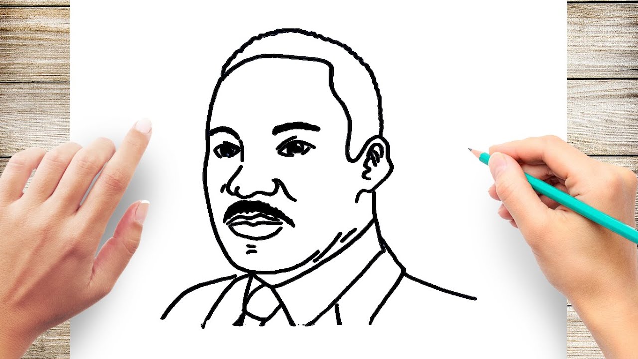 How to draw artin luther king jr step by step