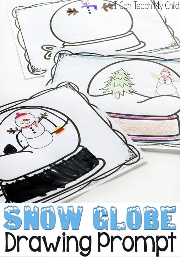 Snow globe drawing prompts