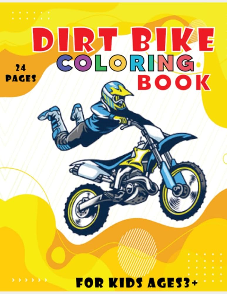 Dirt bike colouring book big motorcycle coloring book for kids teens pages for coloring