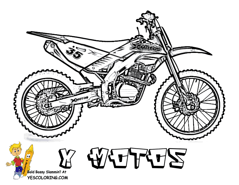 Dirt bike coloring pages printable for free download