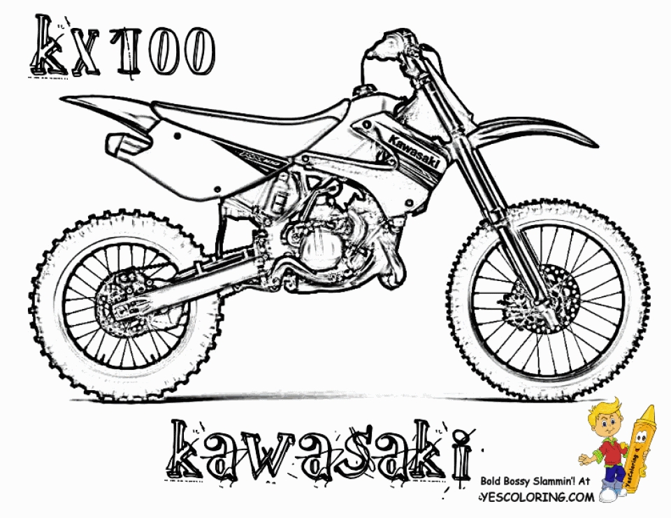 Get this free dirt bike coloring pages for kids yyl
