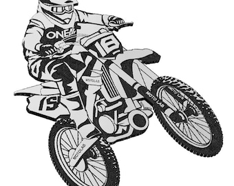 Dirt bike svg motocross motorcycle rider racer yamaha kawasaki honda vector laser engraving cnc cricut glowforge