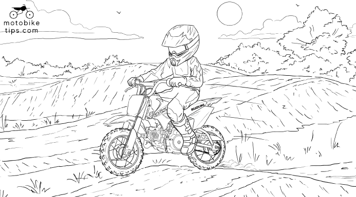 Dirt bike coloring pages