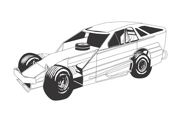 Page race car coloring images