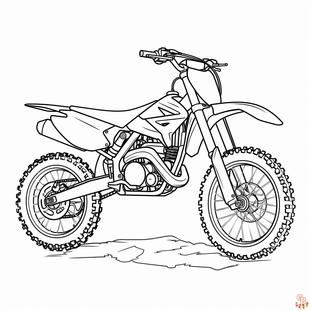 Printable dirt bike coloring pages free for kids and adults