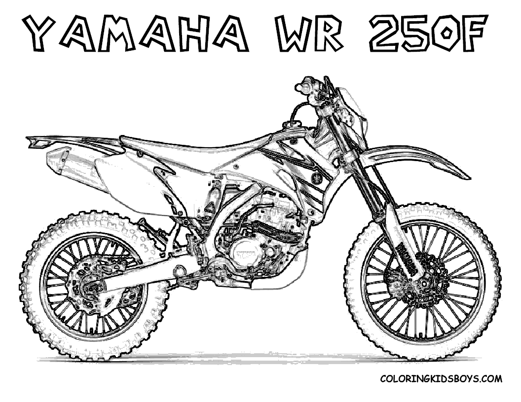 Print out coloring pages yamaha wrf dirt bike for kids to print out dirt bikes for kids bike drawing yamaha wr