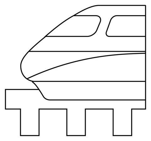 Monorail emoji coloring page free printable coloring pages
