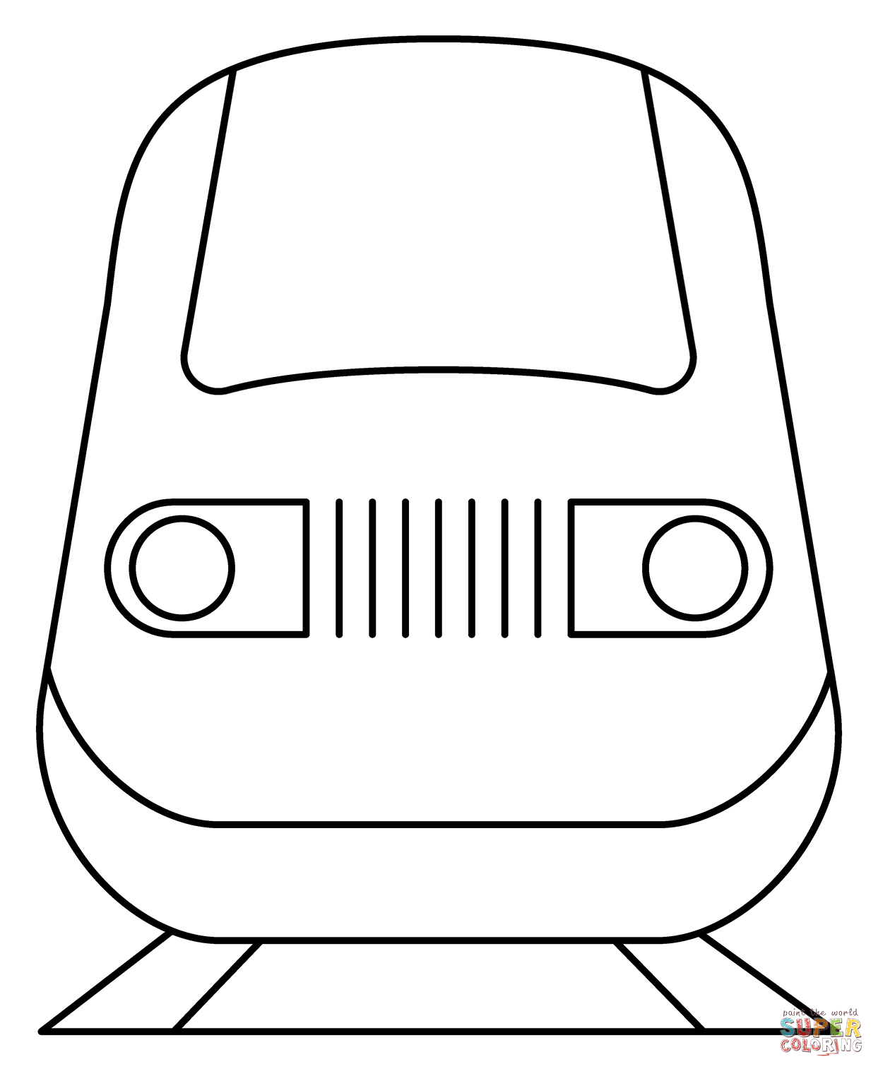 Train emoji coloring page free printable coloring pages