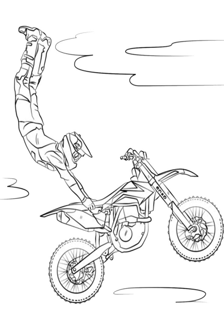 Free easy to print motorcycle coloring pages bike drawing cars coloring pages freestyle motocross