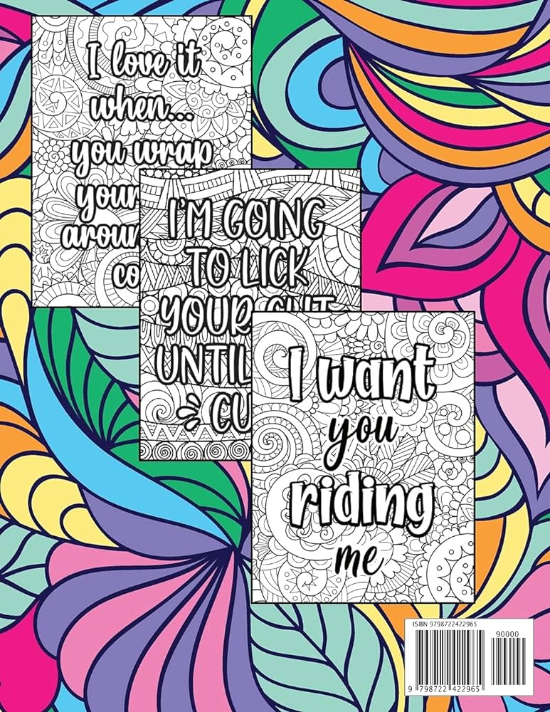 Dirty talk phrases coloring book for adults naughty and kinky coloring pages with sexy phrases for women great gift idea for her provonte press rosa books