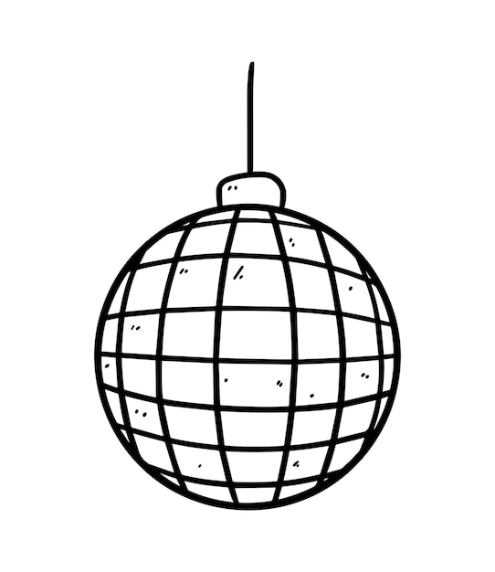 Disco ball coloring page images