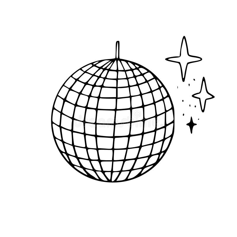 Disco ball doodle stock illustrations â disco ball doodle stock illustrations vectors clipart