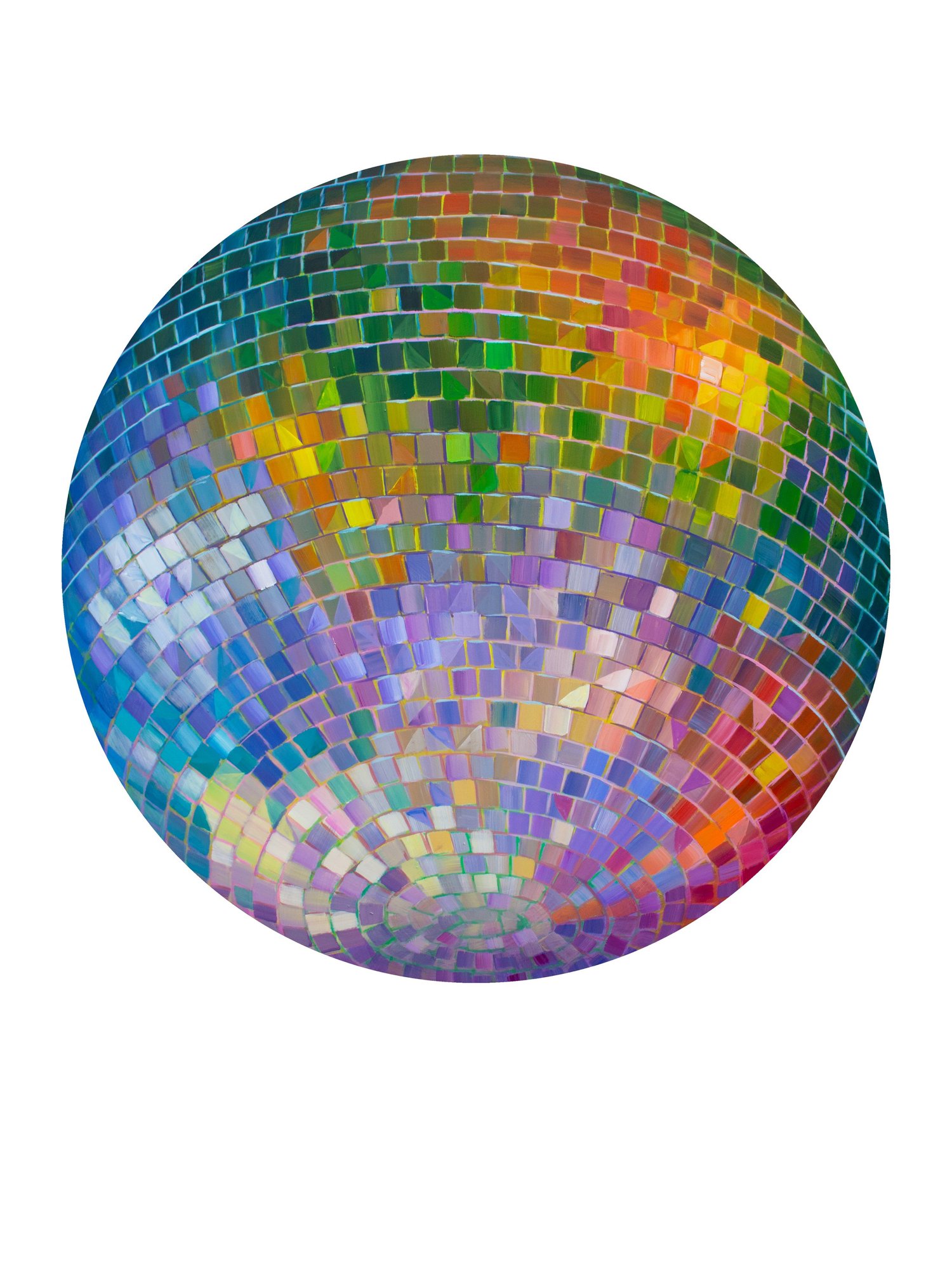 Color wheel disco ball print â not sorry art