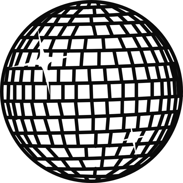 Snow disco ball white clip art at