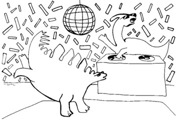 Disco ball coloring page tpt