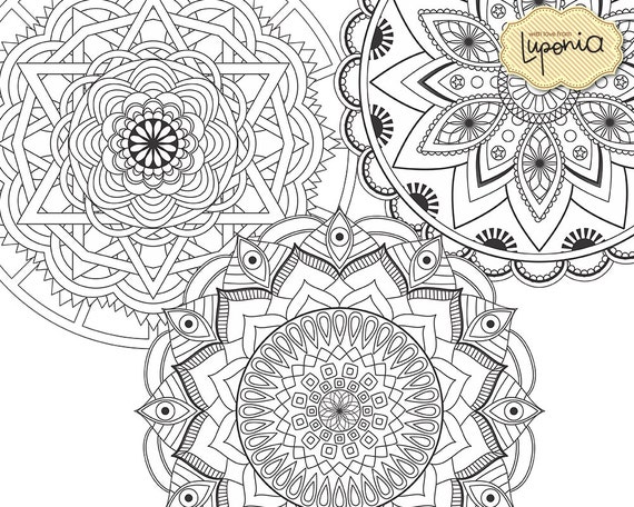 Mandalas para pintar varios niveles libro para colorear mandalas mandalas en blanco y negro libro digital para imprimir