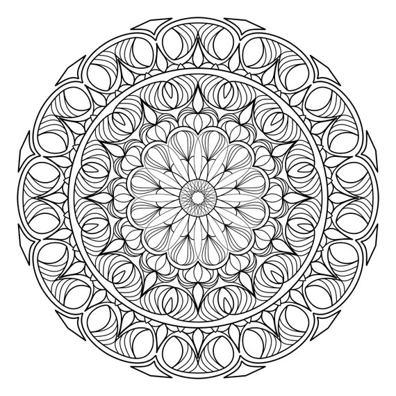 Mandala circular pãginas para colorear para adultos diseãos descargables pdf imprimible libro para colorear mandala madness no