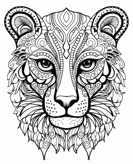 Premium ai image mandala coloring pages for kids and adults