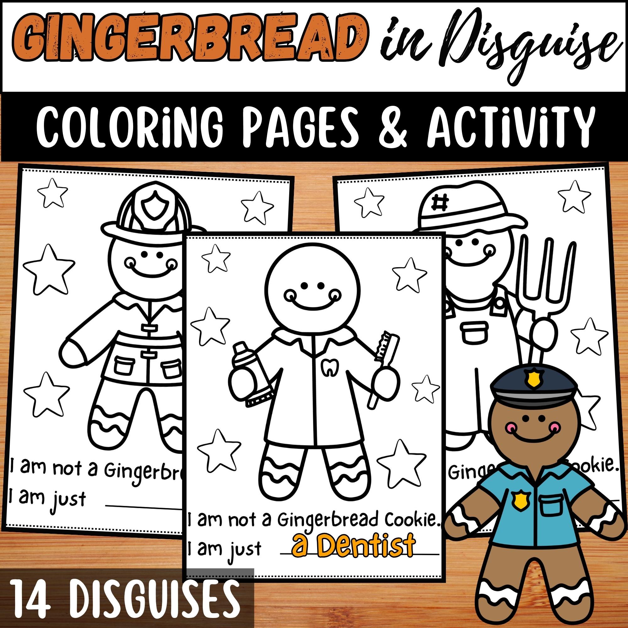 Disguise a gingerbread man coloring pages gingerbread disguises writing made by teachers