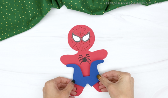 Spiderman gingerbread man craft for kids free template story