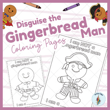 Gingerbread man disguise coloring pages