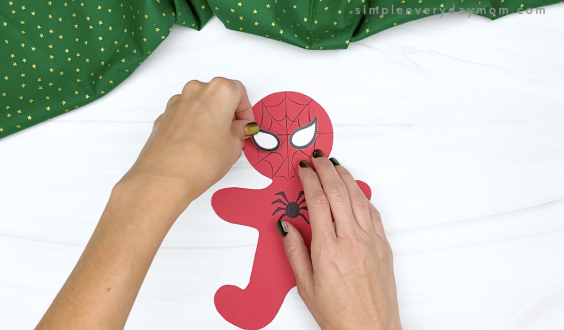Spiderman gingerbread man craft for kids free template