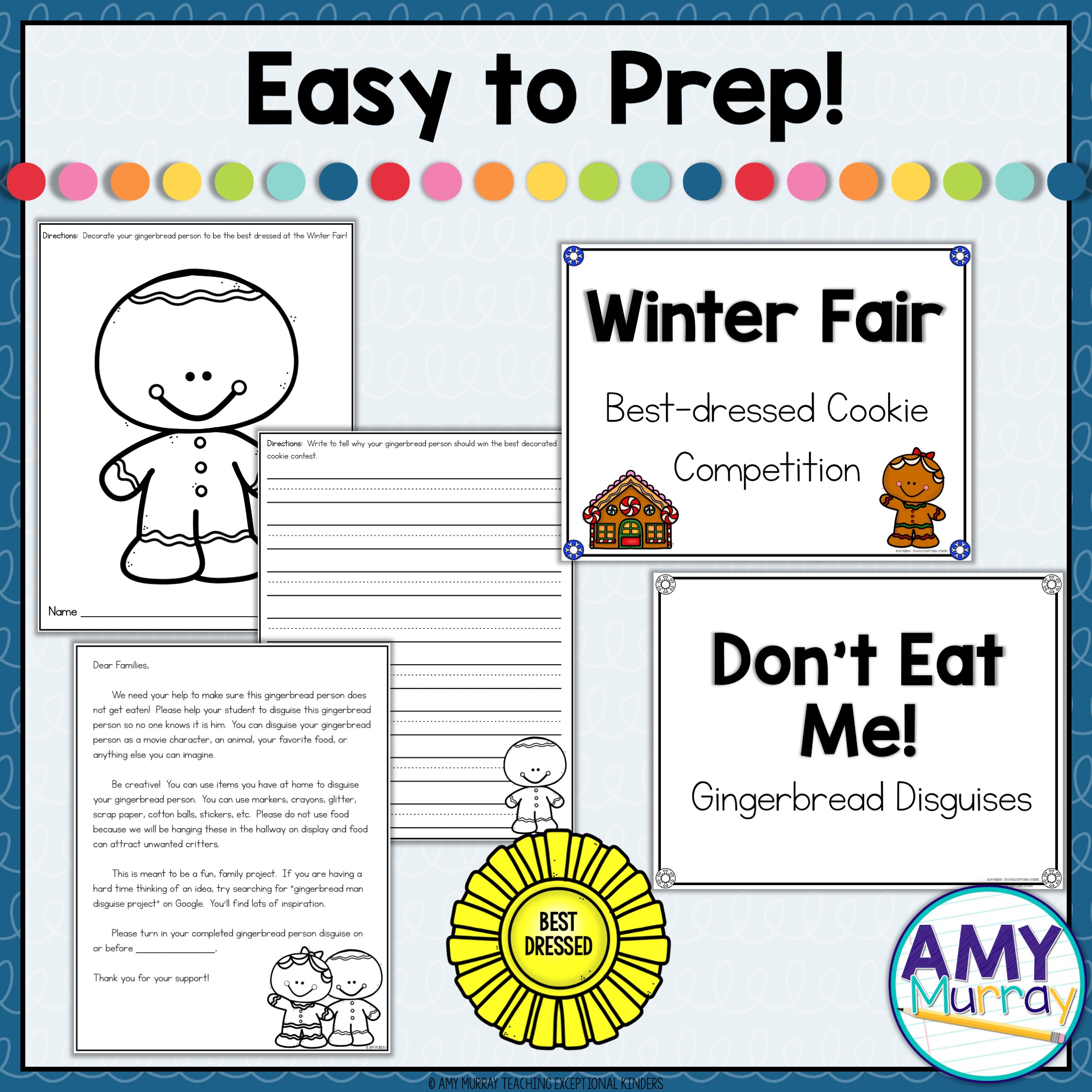 Disguise a gingerbread man project and seesaw activity