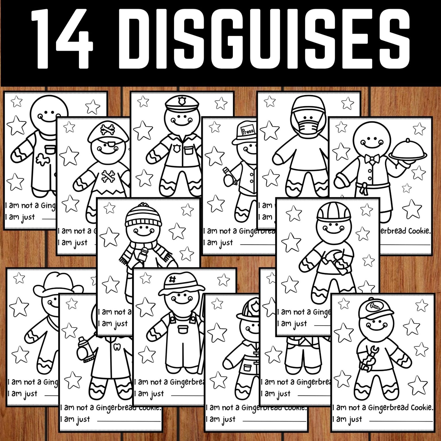Disguise a gingerbread man coloring pages gingerbread disguises writing made by teachers