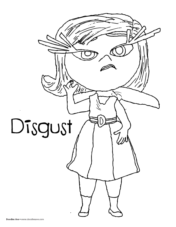 Inside out coloring page doodles ave