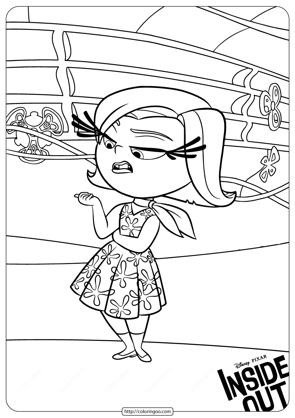 Disney inside out disgust coloring pages inside out coloring pages disney coloring pages mermaid coloring pages