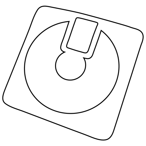 Puter disk emoji coloring page free printable coloring pages