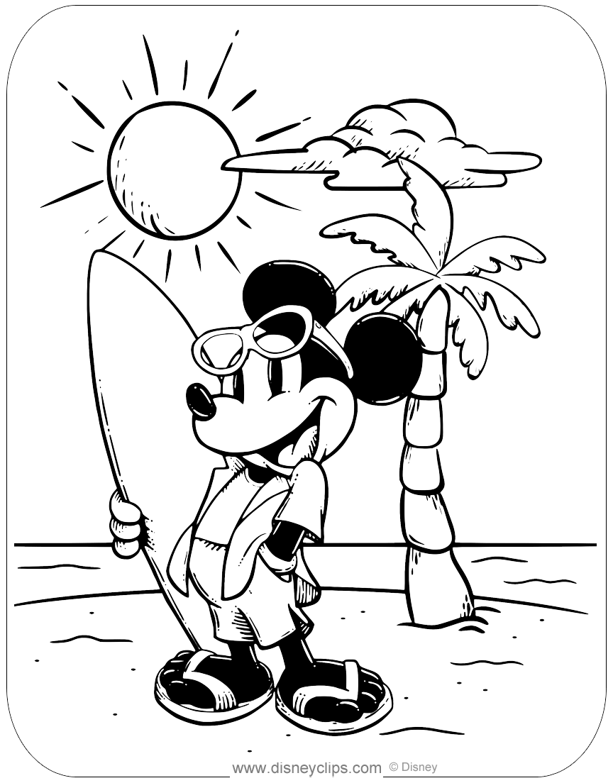 Classic mickey mouse coloring pages
