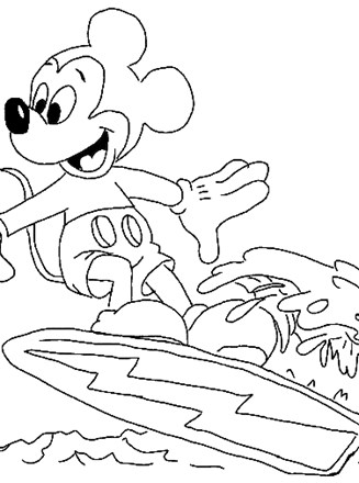 Disney characters coloring page