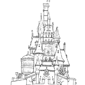 Disney castle coloring pages printable for free download