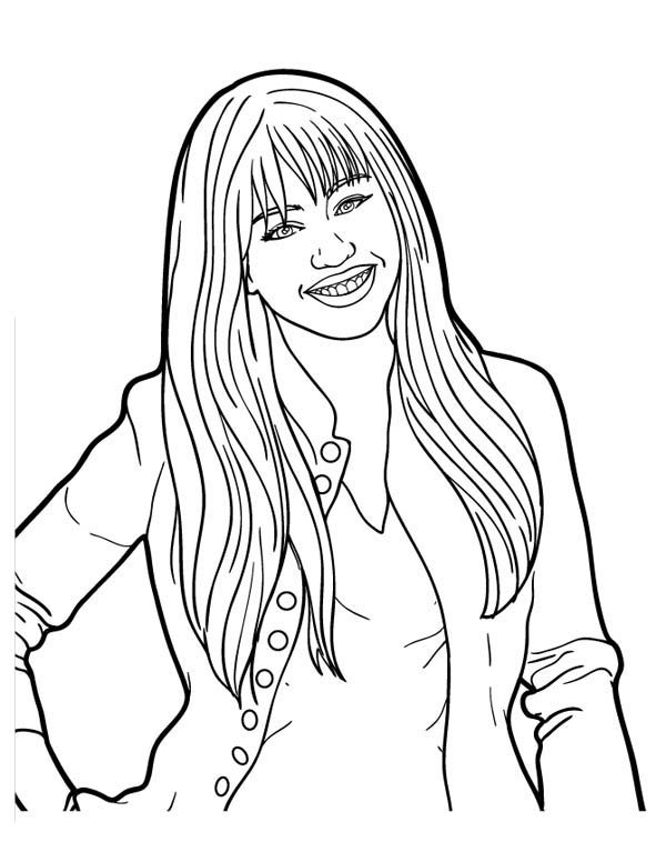 Disney channel hannah montana coloring page
